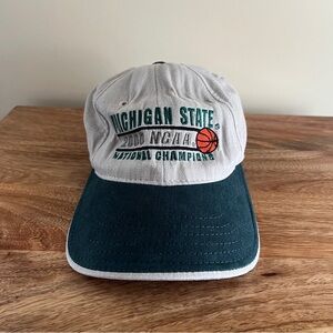 Vintage Michigan State University Hat Men's One Size 2000 Champions Basketball